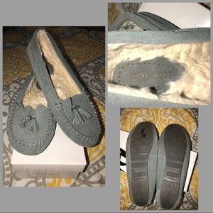 Nine West Grey Moccasins